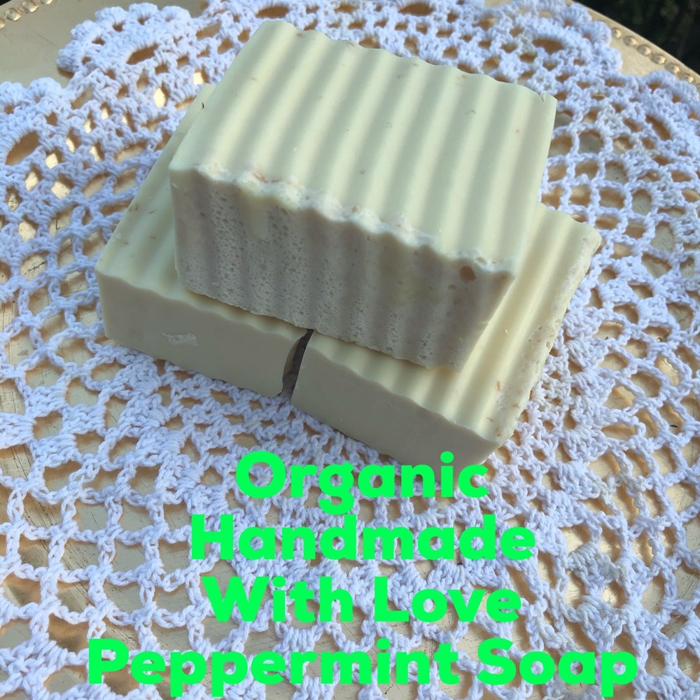 3/$25 Peppermint Organic Handmade with Love Body Soap